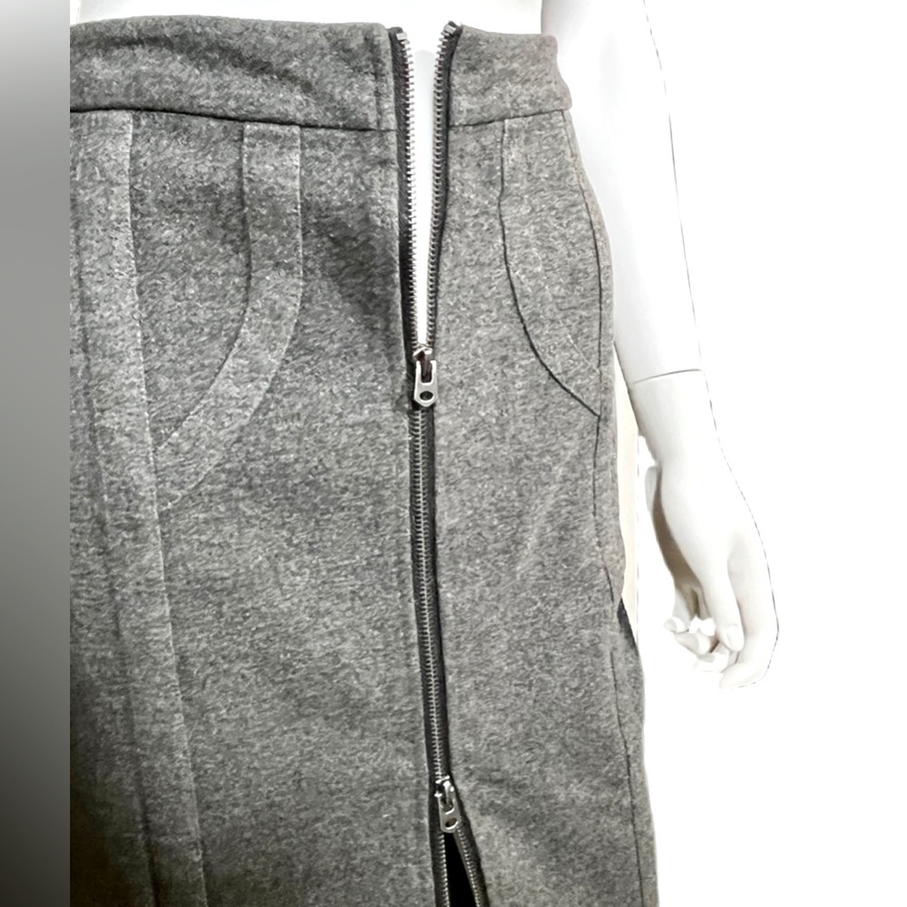 ANTHROGOLOGIE Shades of Grey by Micah Cohen Front Zipper Gray Pencil Skirt Small - Picture 11 of 13